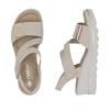 Rieker Cross Strap Velcro Wedge Sandal - Beige